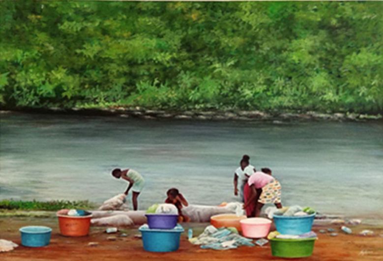 Ângelo de Carvalho: Lavadeira {Pintura}